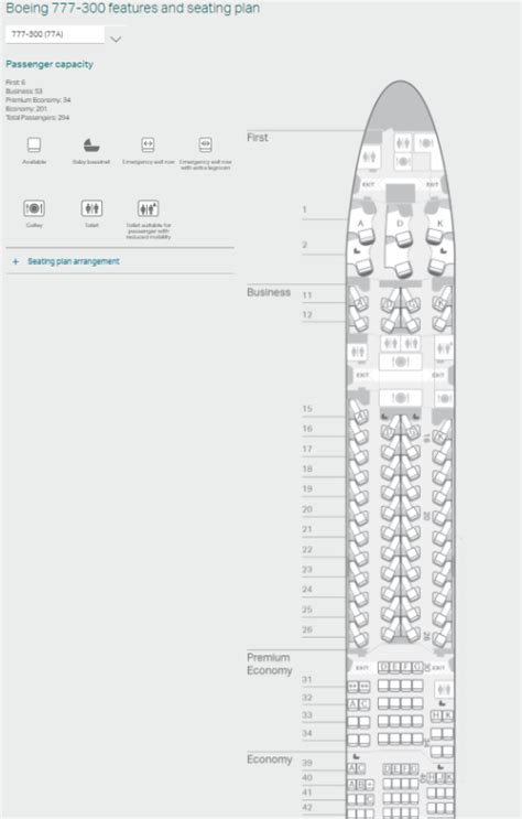 cx251 seat map